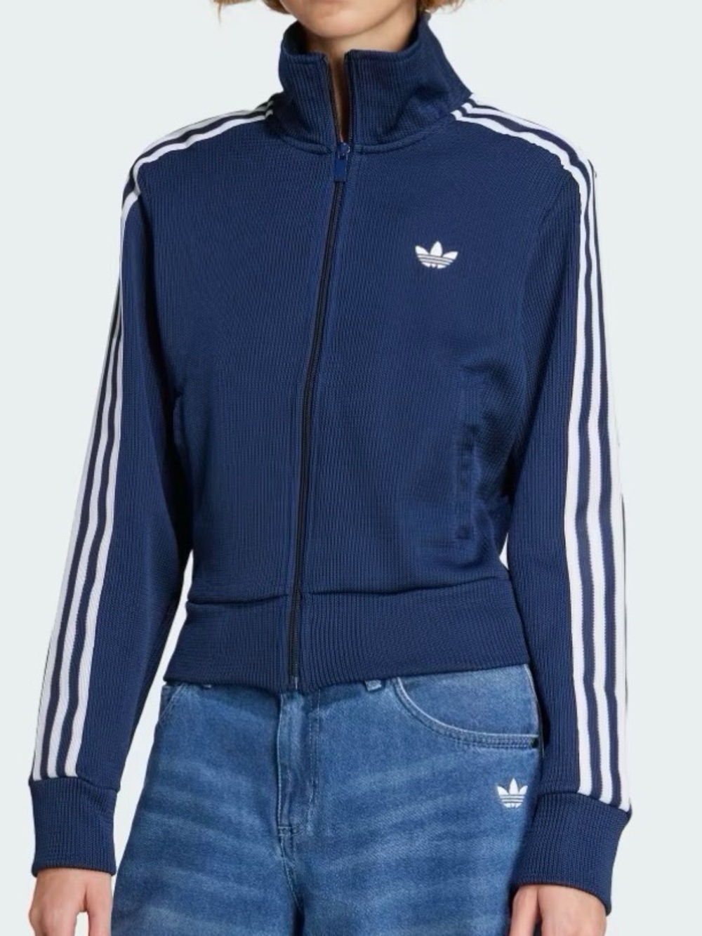 Adidas Originals [XS] Firebird Knit Track Jacket Navy JY2614 - Picture 4 of 14